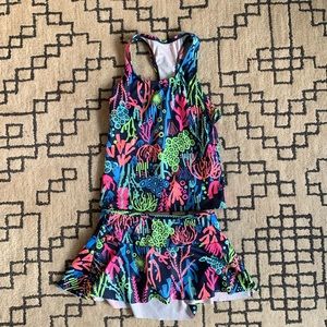 Tankini swim suit- 2 piece- swim skirt and tank- size 6